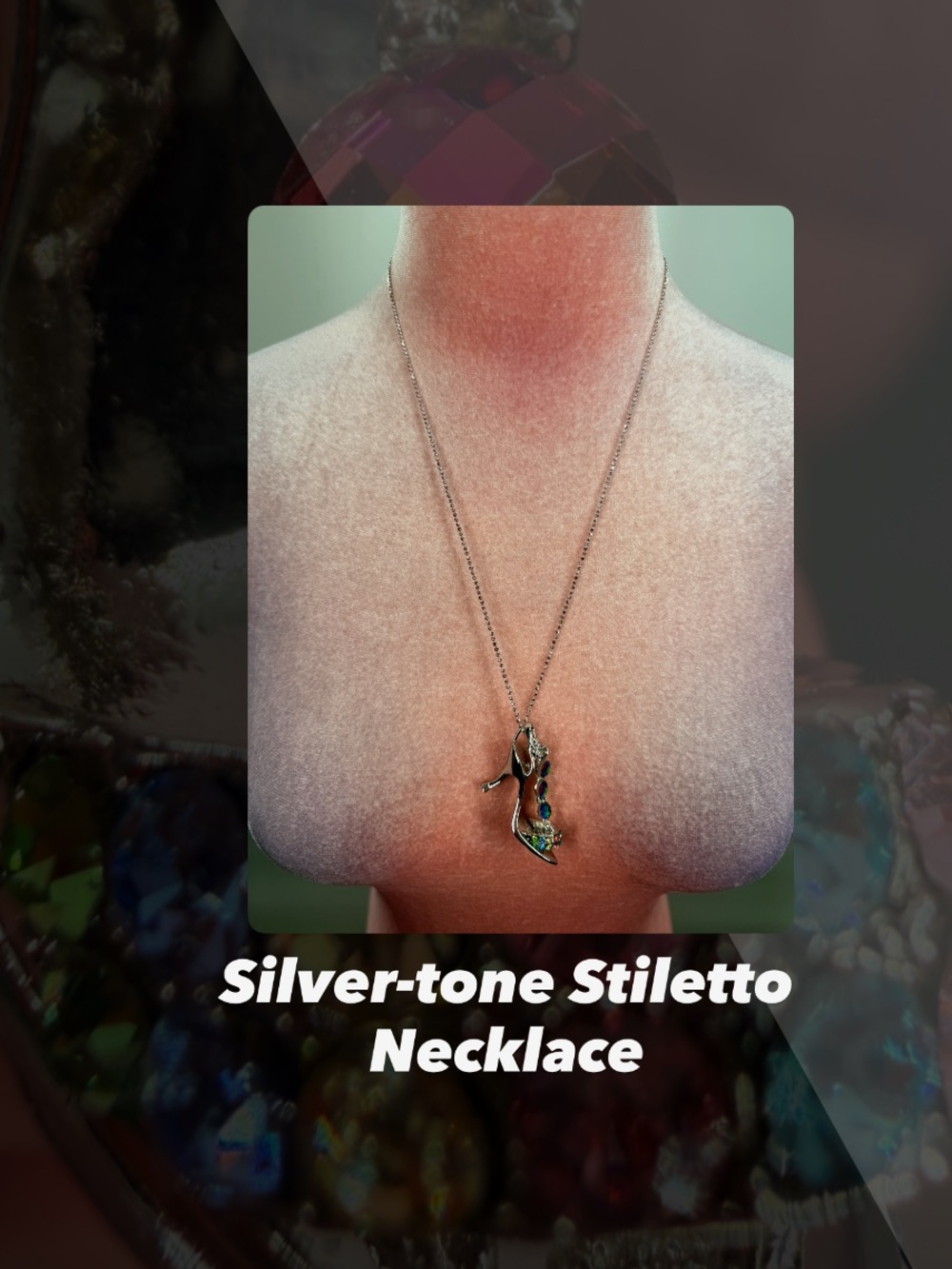 NWOT Silver-tone Stiletto Pendant Necklace